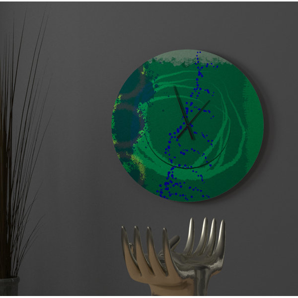 East Urban Home Emmaline Metal Wall Clock Wayfair